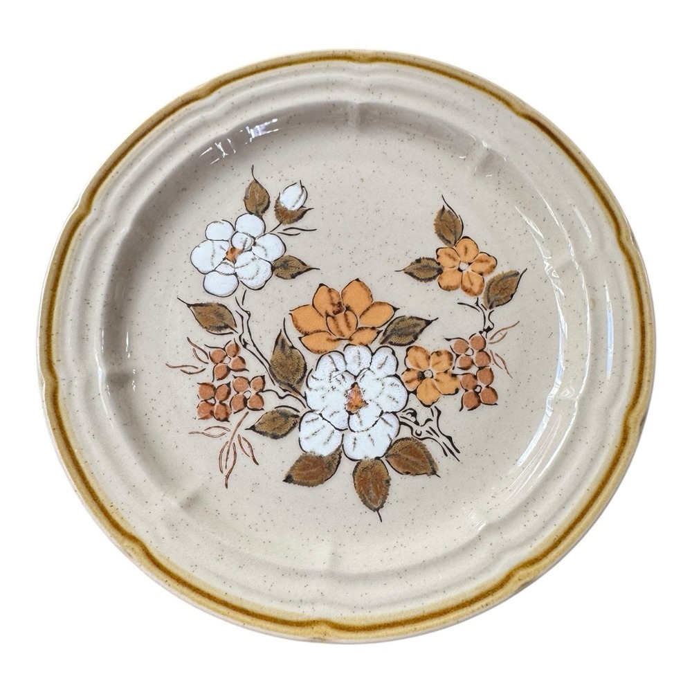 Crown Manor Autumn Blossom Salad Dessert Plate 7 5/8" Vintage MCM